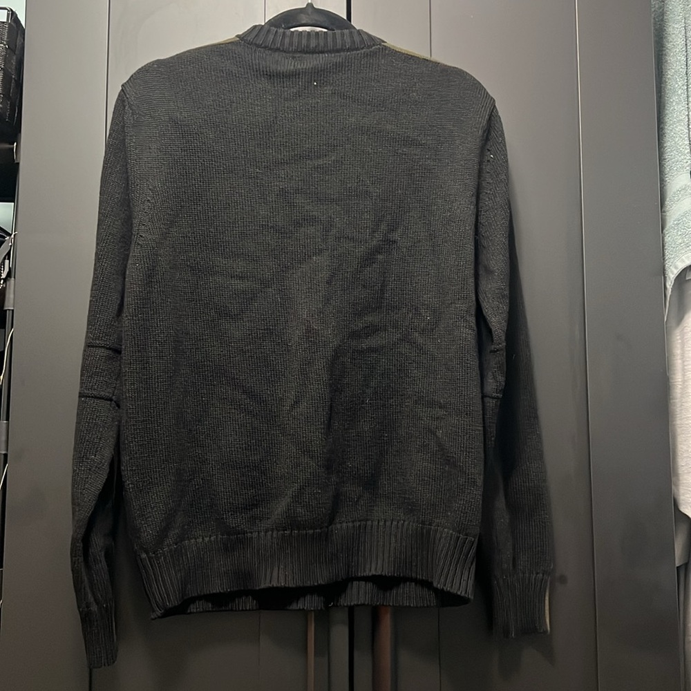 Banana Republic men’s sweater. Black/ striped sleeves. Size Small. - Picture 3 of 3